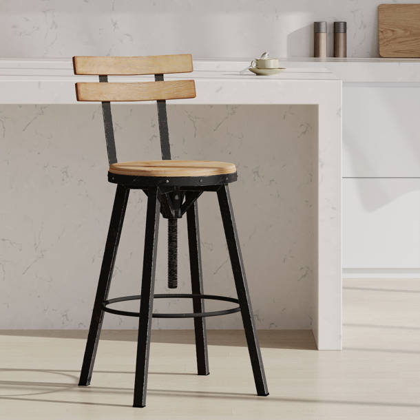 Williston Abbot Adjustable Height Swivel Bar Stool & Reviews